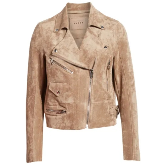 ✨SOLD✨BLANKNYC Faux Suede Moto Jacket Brick - Picture 2 of 12